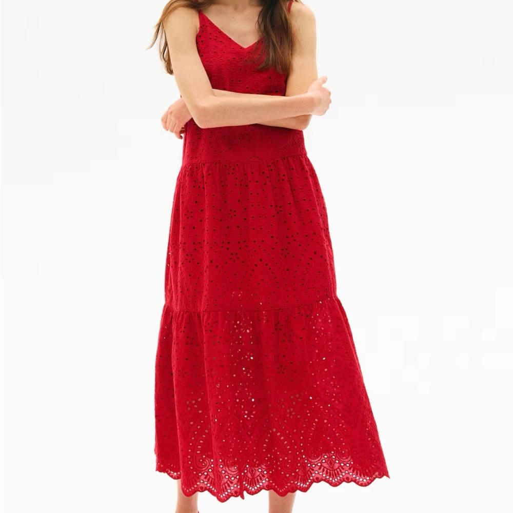 H&M Red Midi Dress (new without tag)